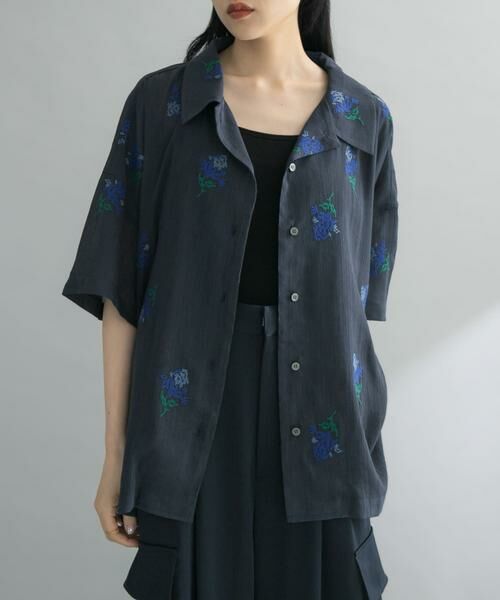 KBF / ケービーエフ シャツ・ブラウス | 『WEB限定』エンブロイダリーワイドシャツ | 詳細6