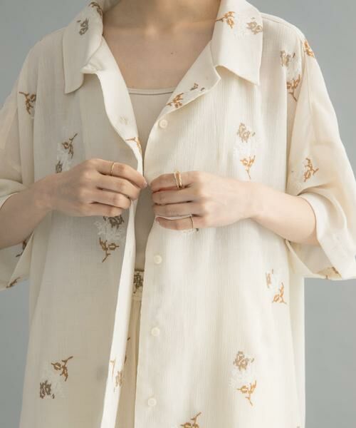 KBF / ケービーエフ シャツ・ブラウス | 『WEB限定』エンブロイダリーワイドシャツ | 詳細16