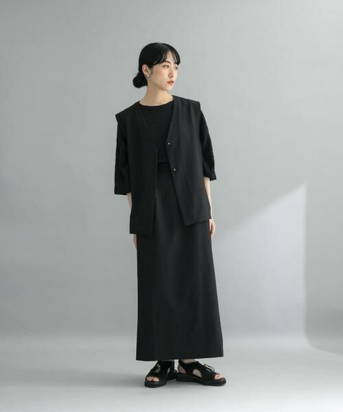 KBF / ケービーエフ ワンピース | 『WEB限定』セパレートベストワンピース(ブラック)