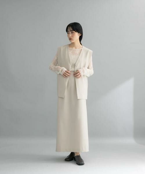 KBF / ケービーエフ ワンピース | 『WEB限定』セパレートベストワンピース(ベージュ)