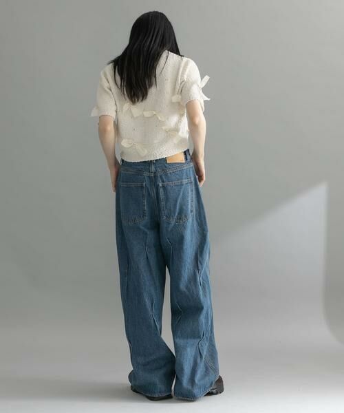 KBF / ケービーエフ ニット・セーター | 『WEB限定』シャツカラーリボンニット | 詳細6