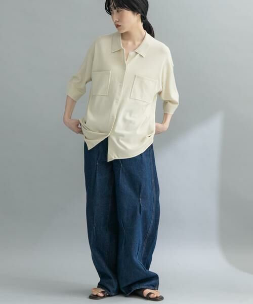 KBF / ケービーエフ ニット・セーター | 『WEB限定』ルーズシルエットニットシャツ | 詳細27