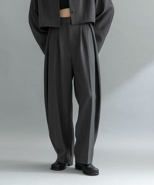 KBF / ケービーエフ その他パンツ | 『WEB限定』フォールドアップカーブパンツ(チャコールグレー)