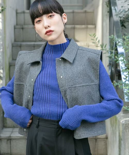 KBF / ケービーエフ ニット・セーター | 『UR TECH』illi　ランダムRIBハイネックニット | 詳細16