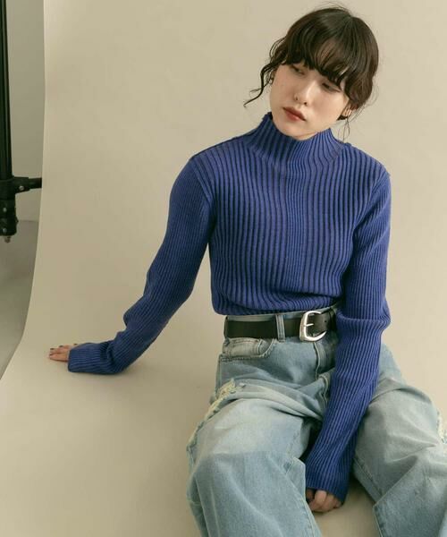 KBF / ケービーエフ ニット・セーター | 『UR TECH』illi　ランダムRIBハイネックニット | 詳細25