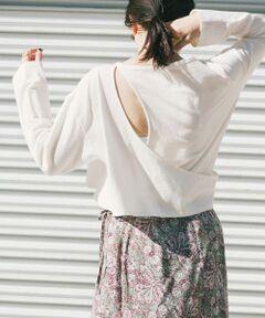 KBF / ケービーエフ Tシャツ | KBF+　アシメレイヤードカットアウトロングTシャツ∴