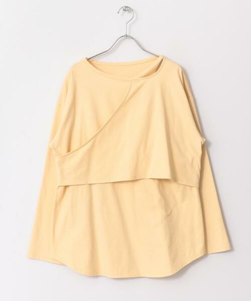 KBF / ケービーエフ Tシャツ | KBF+　アシメレイヤードカットアウトロングTシャツ∴ | 詳細6