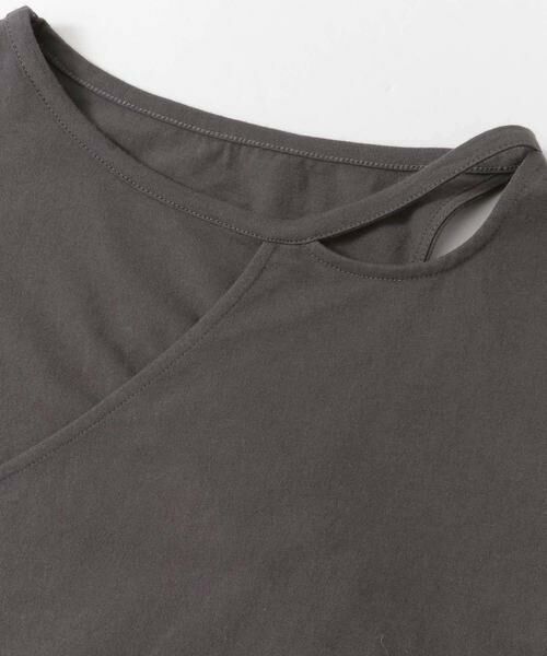 KBF / ケービーエフ Tシャツ | KBF+　アシメレイヤードカットアウトロングTシャツ∴ | 詳細18