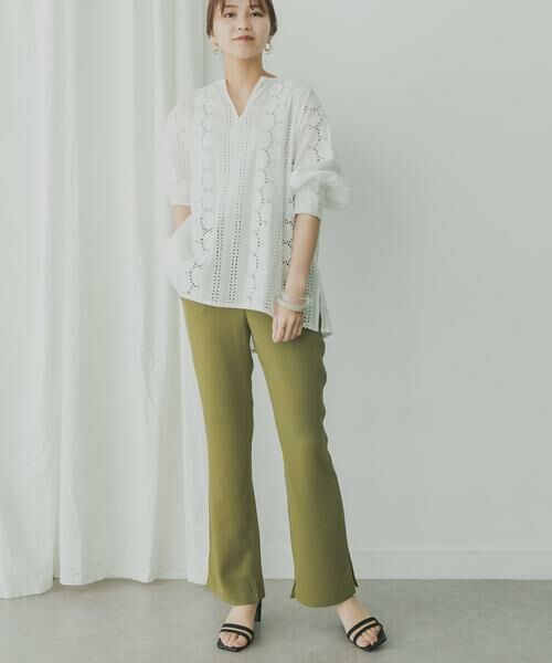 KBF / ケービーエフ その他パンツ | KBF+ セミフレアカラーパンツ(カーキ)