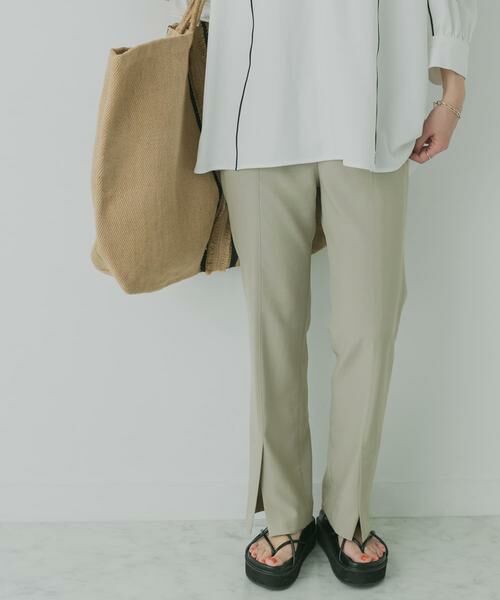 KBF / ケービーエフ その他パンツ | KBF+ スリットスリムパンツ(グリーン系その他)