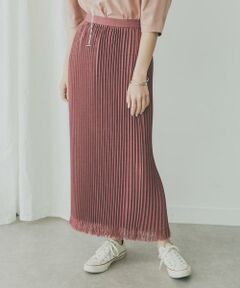 KBF / ケービーエフ スカート | KBF+　リネンライクフリンジプリーツスカート