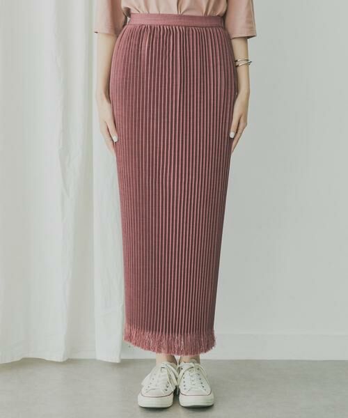 KBF / ケービーエフ スカート | KBF+　リネンライクフリンジプリーツスカート | 詳細3