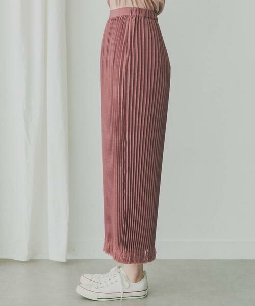KBF / ケービーエフ スカート | KBF+　リネンライクフリンジプリーツスカート | 詳細4