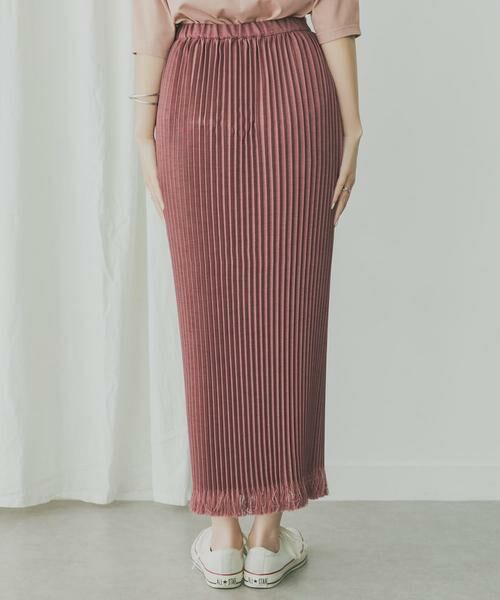 KBF / ケービーエフ スカート | KBF+　リネンライクフリンジプリーツスカート | 詳細5