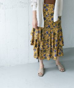 KBF / ケービーエフ スカート | KBF+　フラワープリントボリュームスカート