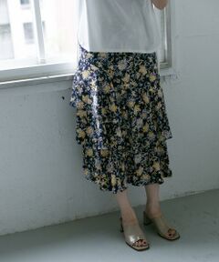 KBF / ケービーエフ スカート | KBF+　フラワープリントボリュームスカート