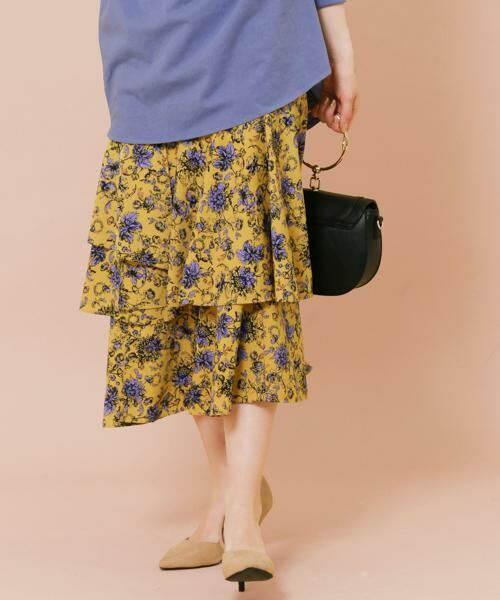 KBF / ケービーエフ スカート | KBF+　フラワープリントボリュームスカート | 詳細3