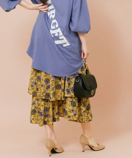 KBF / ケービーエフ スカート | KBF+　フラワープリントボリュームスカート | 詳細4