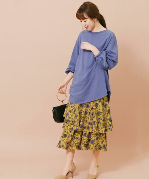 KBF / ケービーエフ スカート | KBF+　フラワープリントボリュームスカート | 詳細5