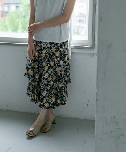 KBF / ケービーエフ スカート | KBF+　フラワープリントボリュームスカート | 詳細17