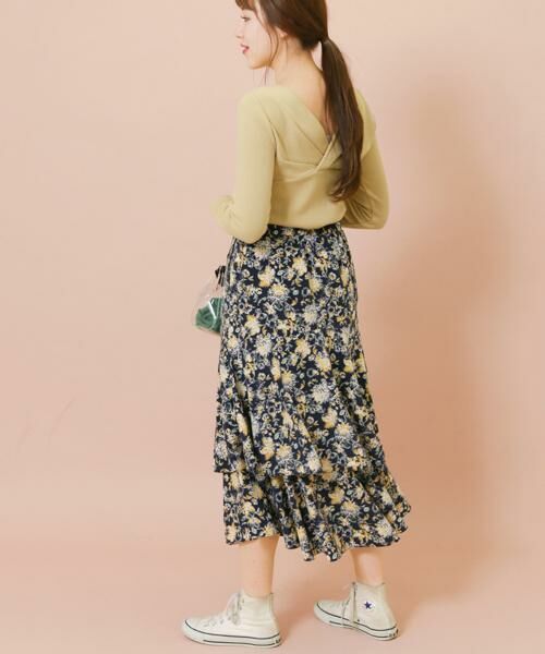 KBF / ケービーエフ スカート | KBF+　フラワープリントボリュームスカート | 詳細19