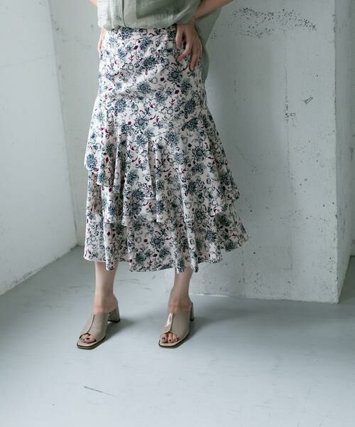 KBF / ケービーエフ スカート | KBF+　フラワープリントボリュームスカート | 詳細22