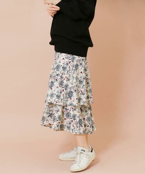 KBF / ケービーエフ スカート | KBF+　フラワープリントボリュームスカート | 詳細24
