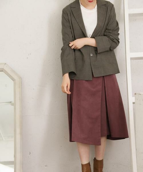 KBF / ケービーエフ スカート | KBF+　ランダムタックアシンメトリースカート∴ | 詳細12