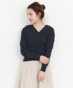 KBF / ケービーエフ ニット・セーター | KBF+　変型Vネックニット∴
