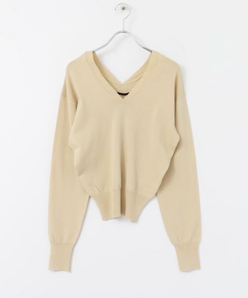 KBF / ケービーエフ ニット・セーター | KBF+　変型Vネックニット∴ | 詳細10