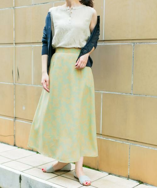 KBF / ケービーエフ スカート | KBF+　フラワープリントセミフレアスカート∴ | 詳細1