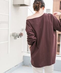 KBF / ケービーエフ Tシャツ | KBF+　アシメネックオーバーロングTシャツ