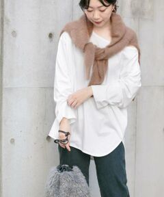 KBF / ケービーエフ Tシャツ | KBF+　アシメネックオーバーロングTシャツ