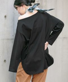 KBF / ケービーエフ Tシャツ | KBF+　アシメネックオーバーロングTシャツ