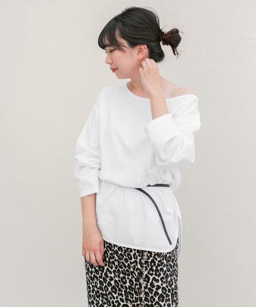 KBF / ケービーエフ Tシャツ | KBF+　アシメネックオーバーロングTシャツ | 詳細14