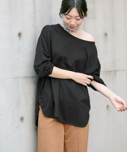 KBF / ケービーエフ Tシャツ | KBF+　アシメネックオーバーロングTシャツ | 詳細19