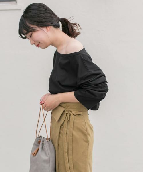 KBF / ケービーエフ Tシャツ | KBF+　アシメネックオーバーロングTシャツ | 詳細20