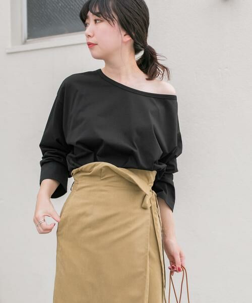 KBF / ケービーエフ Tシャツ | KBF+　アシメネックオーバーロングTシャツ | 詳細21