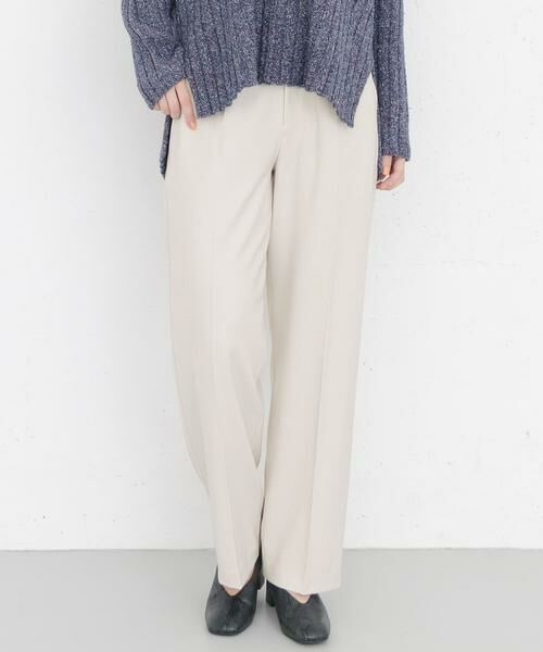 KBF / ケービーエフ その他パンツ | KBF+ セミワイドパンツ∴(オフホワイト)