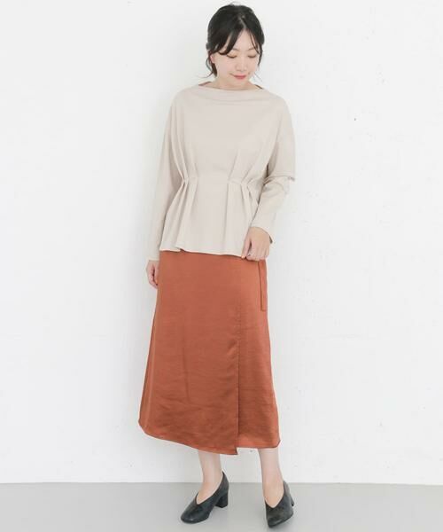 KBF / ケービーエフ スカート | KBF+　ラップサテンスカート | 詳細1