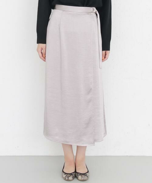 KBF / ケービーエフ スカート | KBF+　ラップサテンスカート | 詳細8