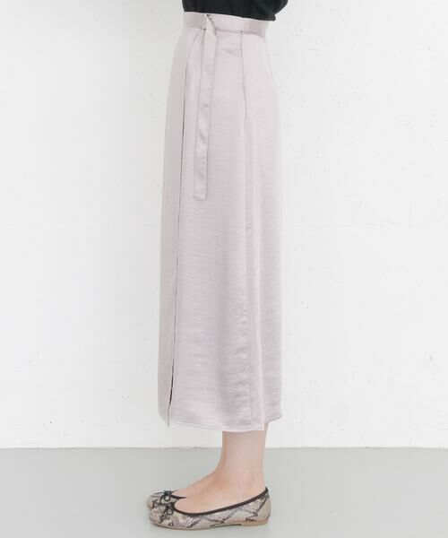 KBF / ケービーエフ スカート | KBF+　ラップサテンスカート | 詳細9