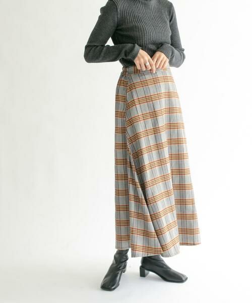 KBF / ケービーエフ スカート | チェック柄フレアロングスカート | 詳細2