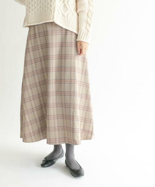 KBF / ケービーエフ スカート | チェック柄フレアロングスカート | 詳細10
