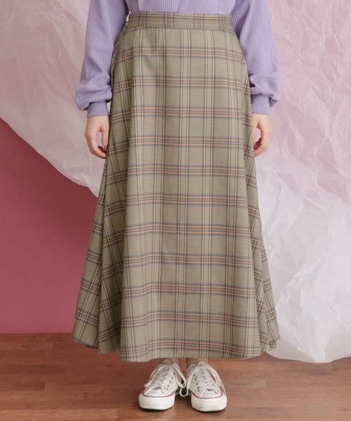 KBF / ケービーエフ スカート | チェック柄フレアロングスカート | 詳細19