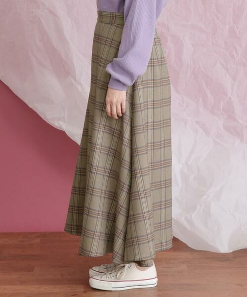 KBF / ケービーエフ スカート | チェック柄フレアロングスカート | 詳細20