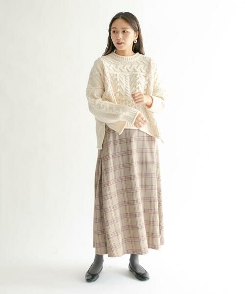 KBF / ケービーエフ スカート | チェック柄フレアロングスカート | 詳細12