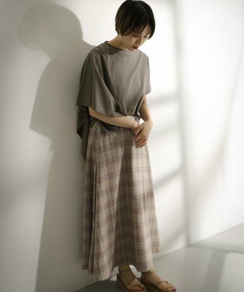 KBF / ケービーエフ スカート | チェック柄フレアロングスカート | 詳細15