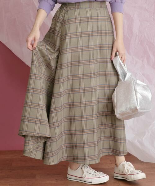 KBF / ケービーエフ スカート | チェック柄フレアロングスカート | 詳細16