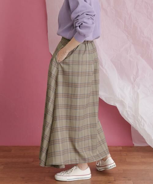 KBF / ケービーエフ スカート | チェック柄フレアロングスカート | 詳細17